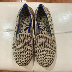 Rothy’s Gold Houndstooth Loafer RARE Women’s 7